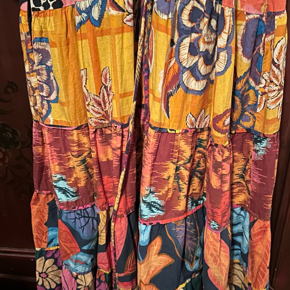 Farm Rio / Anthropologie Long Sleeve Button Front V-Neck Maxi Dress - Picture 7 of 8